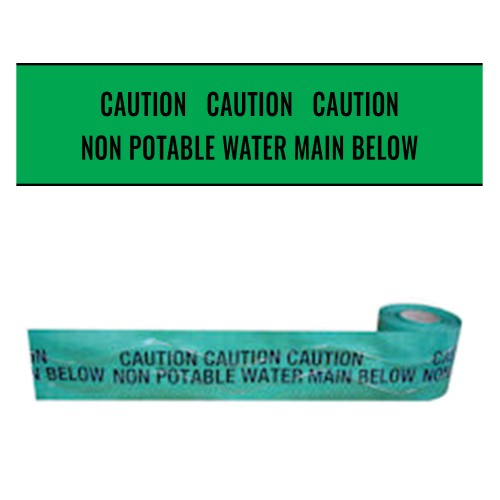 NON POTABLE WATER MAIN BELOW - Premium Detectable Underground Warning Tape