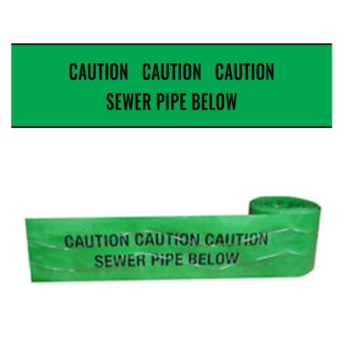 SEWER PIPE BELOW - Premium Detectable Underground Warning Tape