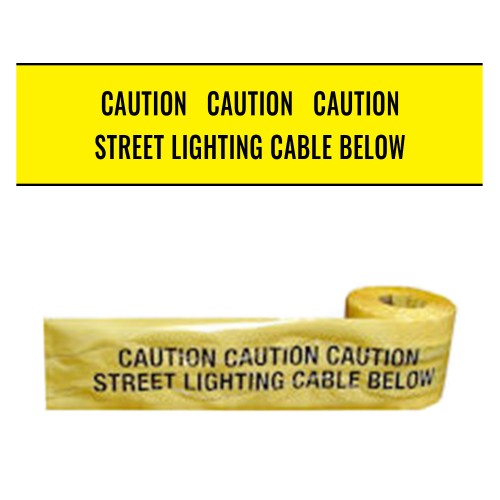 STREET LIGHTING CABLE BELOW - Premium Detectable Underground Warning Tape