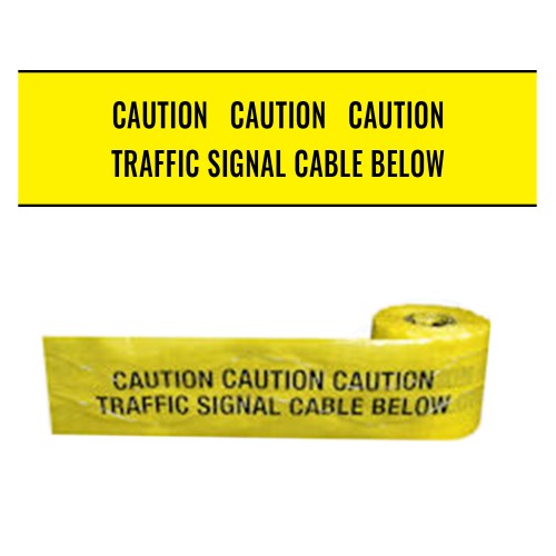 TRAFFIC SIGNAL CABLE BELOW - Premium Detectable Underground Warning Tape
