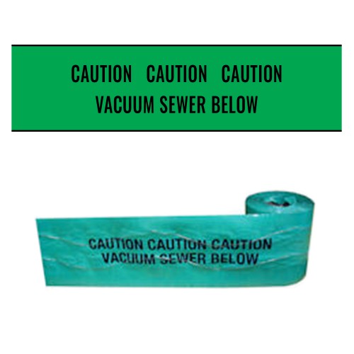 VACUUM SEWER BELOW - Premium Detectable Underground Warning Tape