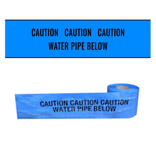WATER PIPE BELOW - Premium Detectable Underground Warning Tape