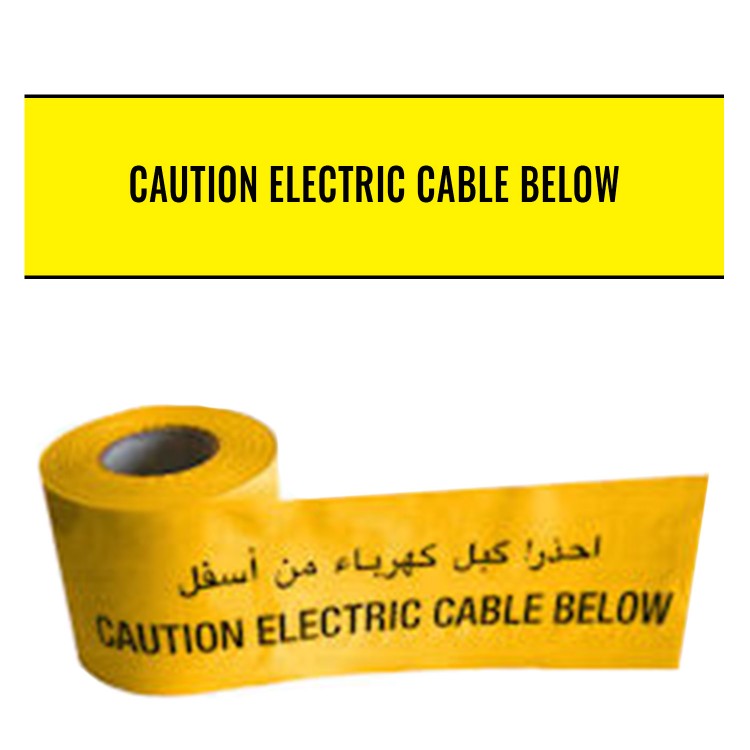 20M x CAUTION HIGH VOLTAGE CABLE BELOW plastic underground warning marker tape 