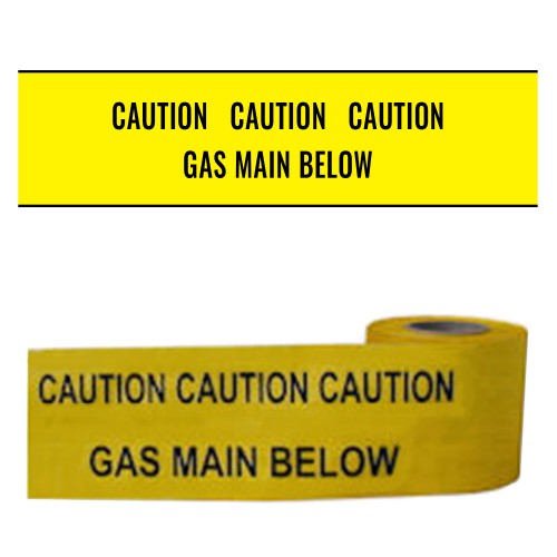 GAS MAIN BELOW - Premium Underground Warning Tape