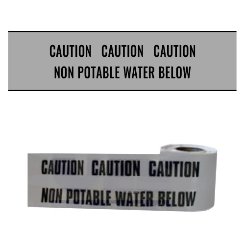 NON POTABLE WATER BELOW - Premium Underground Warning Tape