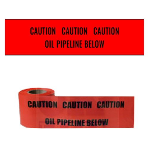 OIL PIPELINE BELOW - Premium Underground Warning Tape