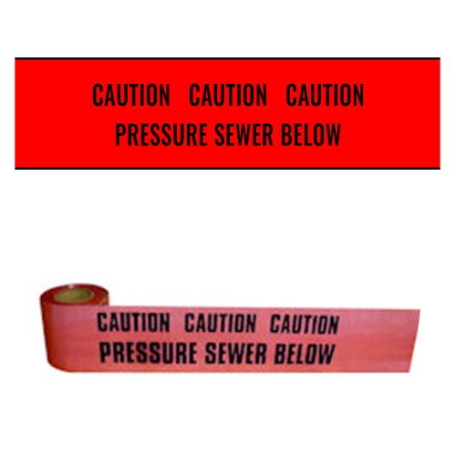 PRESSURE SEWER BELOW - Premium Underground Warning Tape