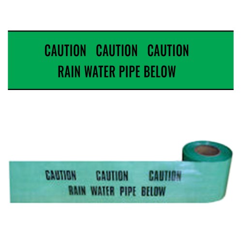 RAIN WATER PIPE BELOW - Premium Underground Warning Tape