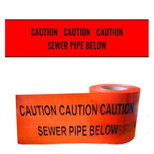 SEWER PIPE BELOW - Premium Underground Warning Tape