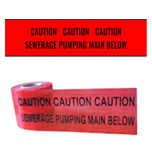 SEWERAGE PUMPING MAIN BELOW - Premium Underground Warning Tape
