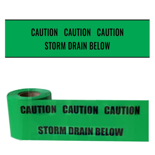 STORM DRAIN BELOW - Premium Underground Warning Tape