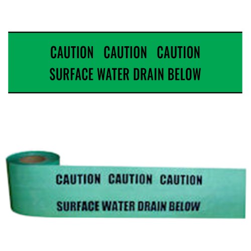 SURFACE WATER DRAIN BELOW - Premium Underground Warning Tape