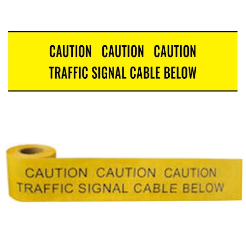 TRAFFIC SIGNAL CABLE BELOW - Premium Underground Warning Tape