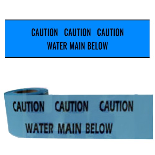 WATER MAIN BELOW - Premium Underground Warning Tape