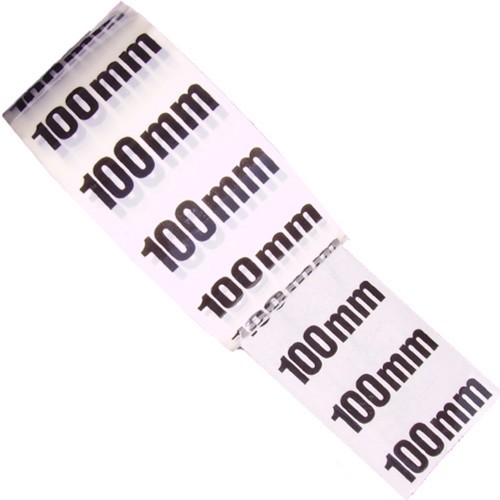 100mm - White Printed Pipe Identification (ID) Tape