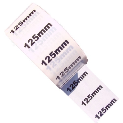 125mm - White Printed Pipe Identification (ID) Tape
