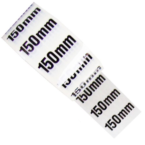 150mm - White Printed Pipe Identification (ID) Tape