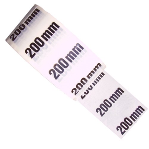 200mm - White Printed Pipe Identification (ID) Tape