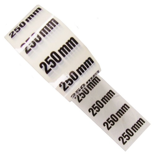 250mm - White Printed Pipe Identification (ID) Tape