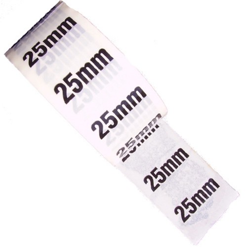 25mm - White Printed Pipe Identification (ID) Tape