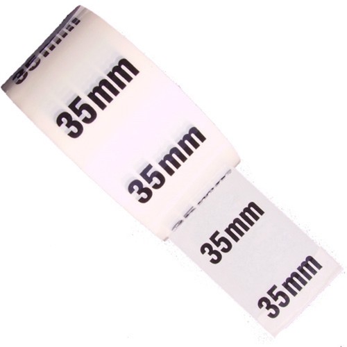 35mm - White Printed Pipe Identification (ID) Tape