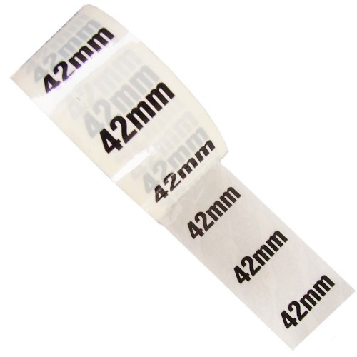 42mm - White Printed Pipe Identification (ID) Tape