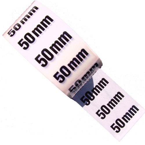 50mm - White Printed Pipe Identification (ID) Tape