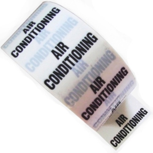 AIR CONDITIONING - White Printed Pipe Identification (ID) Tape