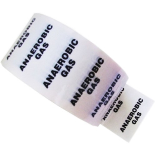 ANAEROBIC GAS - White Printed Pipe Identification (ID) Tape