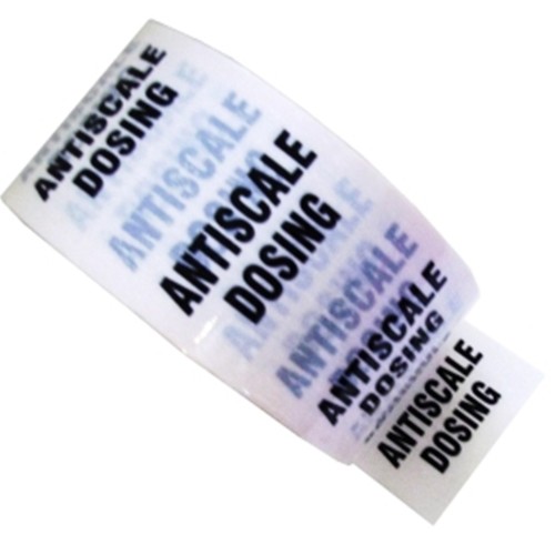 ANTISCALE DOSING - White Printed Pipe Identification (ID) Tape