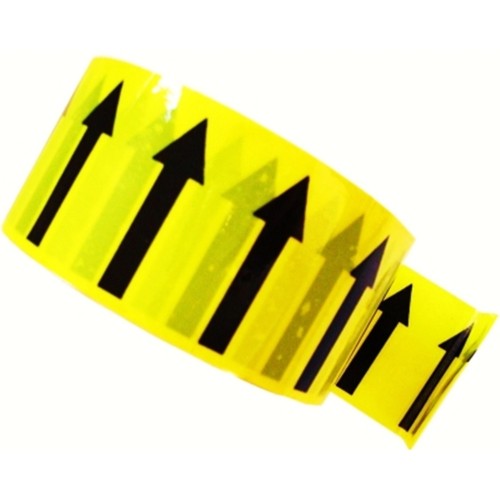 Arrows Across the Tape (48mm Yellow) - Colour Printed Pipe Identification (ID) Tape