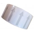 Silver Arrows Across the Tape - All Weather Pipe Identification (ID) Tape