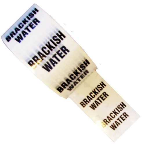 BRACKISH WATER - White Printed Pipe Identification (ID) Tape