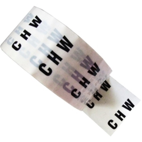 CHW - White Printed Pipe Identification (ID) Tape
