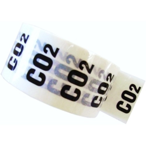 CO2 (Carbon dioxide) - White Printed Pipe Identification (ID) Tape