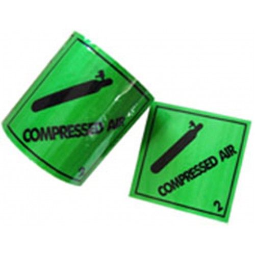 2 COMPRESSED AIR - Premium Hazard Labels