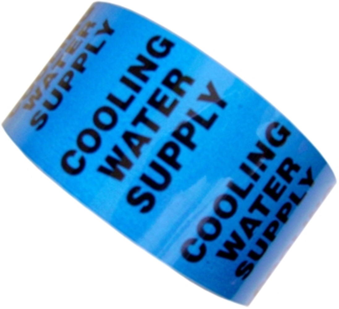 COOLING WATER SUPPLY All Weather Pipe Identification (ID) Tape