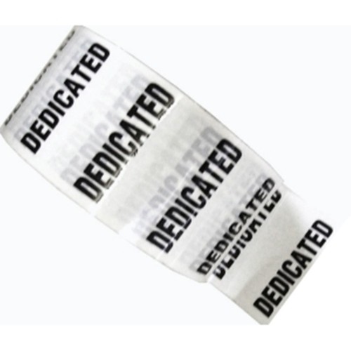 DEDICATED - White Printed Pipe Identification (ID) Tape