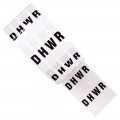 D H W R (DHWR) - White Printed Pipe Identification (ID) Tape