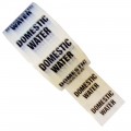 DOMESTIC WATER - White Printed Pipe Identification (ID) Tape