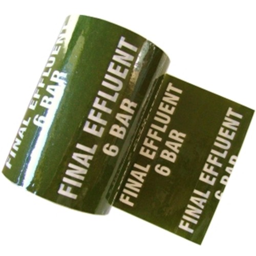 FINALE EFFLUENT 6 - Colour Printed Pipe Identification (ID) Tape