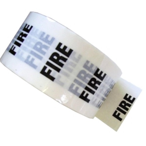 FIRE - White Printed Pipe Identification (ID) Tape