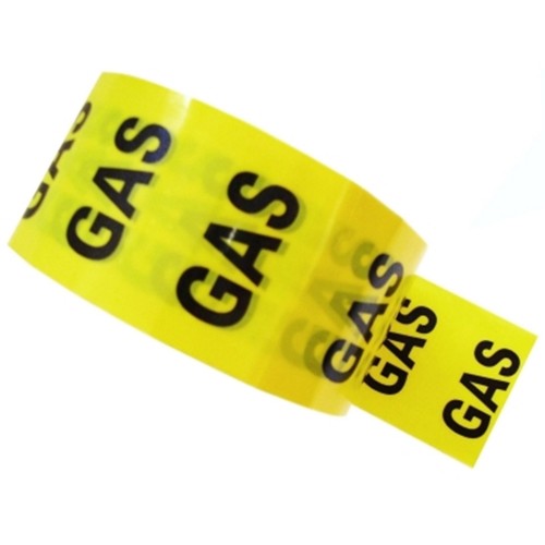 GAS (Canary/Primrose Yellow) - Colour Printed Pipe Identification (ID) Tape