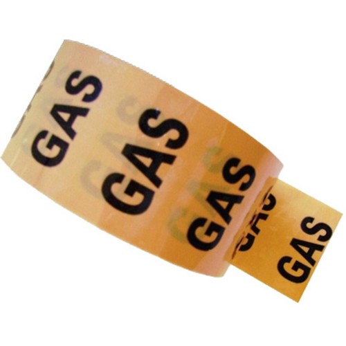 GAS (Yellow Ochre) - Colour Printed Pipe Identification (ID) Tape