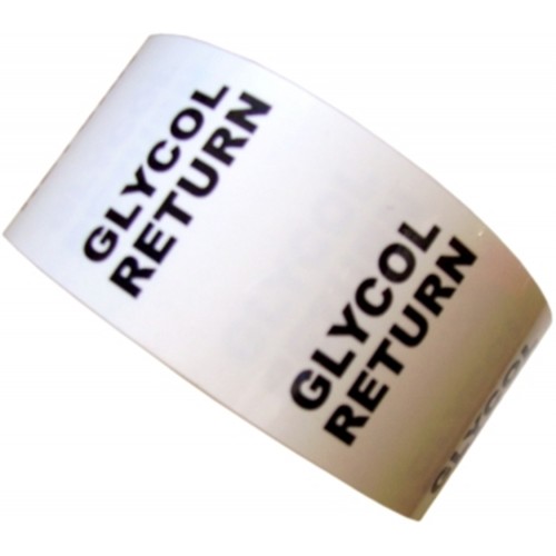 GLYCOL RETURN - All Weather Pipe Identification (ID) Tape