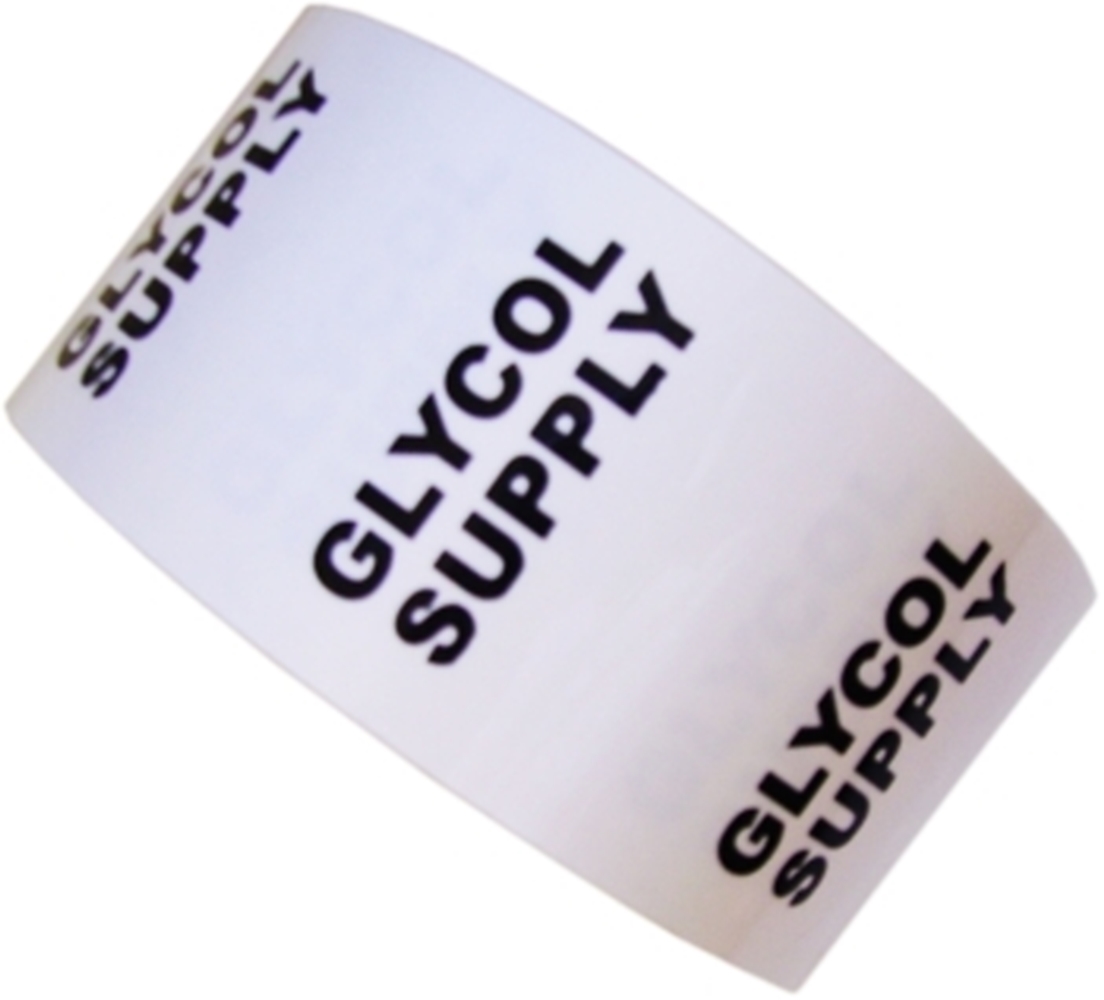 GLYCOL SUPPLY All Weather Pipe Identification (ID) Tape Campbell