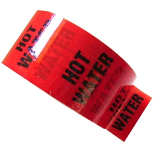 HOT WATER - Colour Printed Pipe Identification (ID) Tape