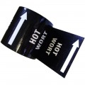 HOT WORT With Arrows - Colour Printed Pipe Identification (ID) Tape