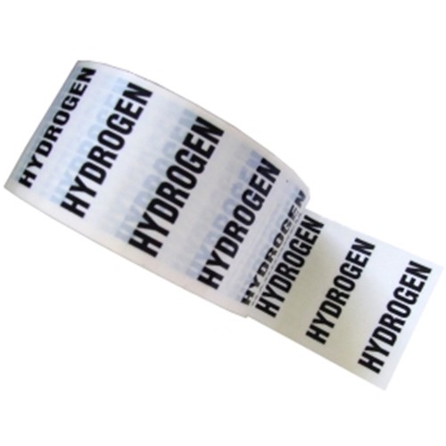HYDROGEN (H2) - White Printed Pipe ID Identification Tape