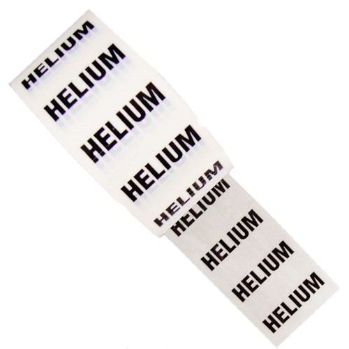 HELIUM (He) - White Printed Pipe Identification (ID) Tape